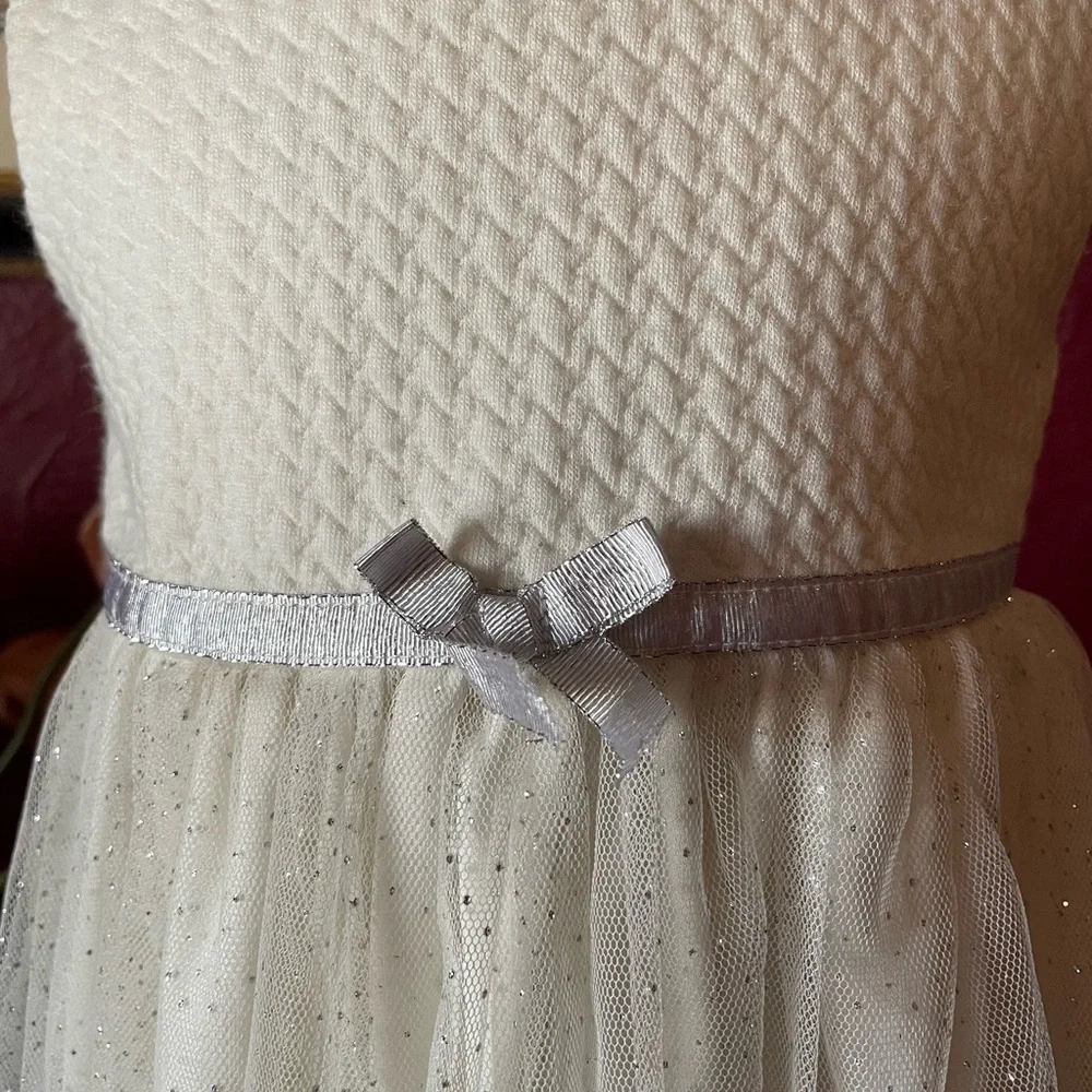 Brand: Nannette, 2t white with silver spring/summer dress with long sleeve coat - Picture 2 of 14